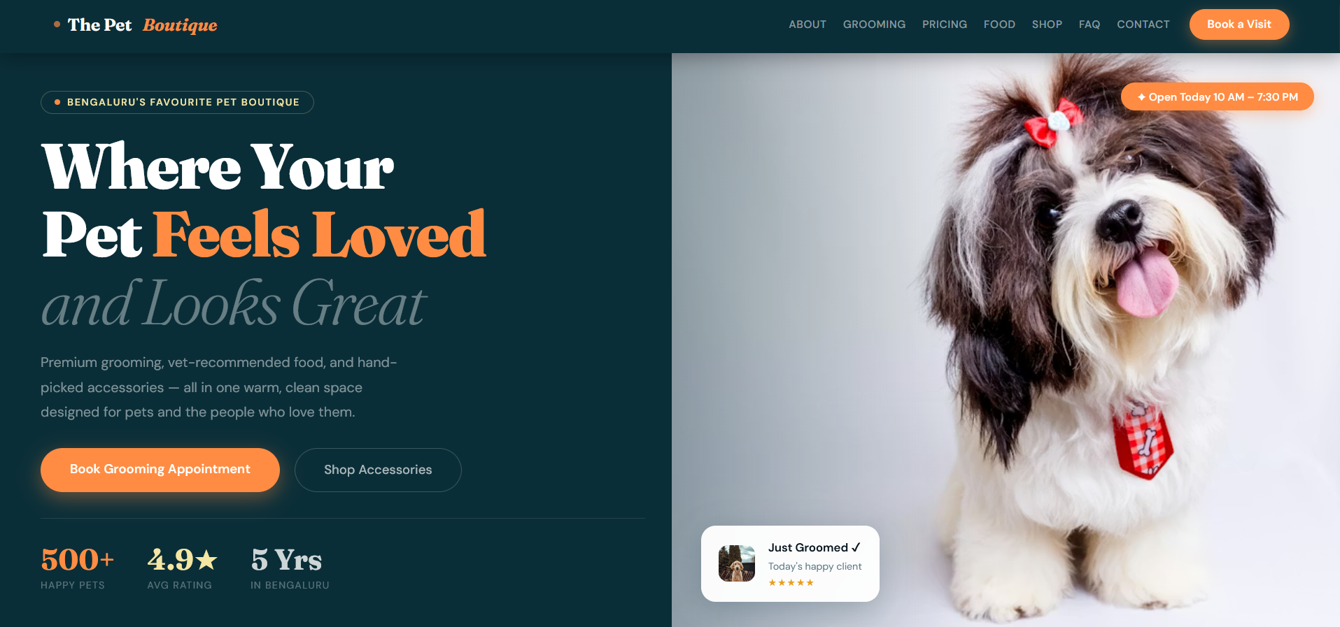 Petcare Website Preview