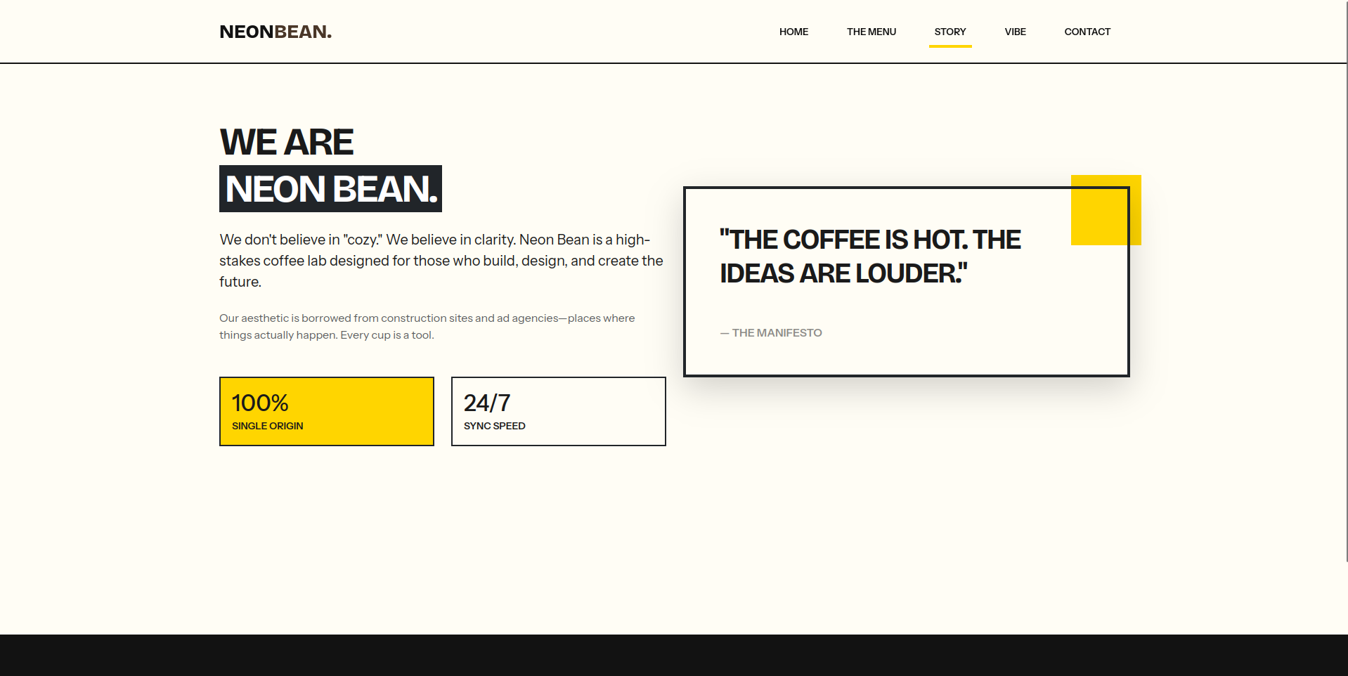 Cafe Sample Website