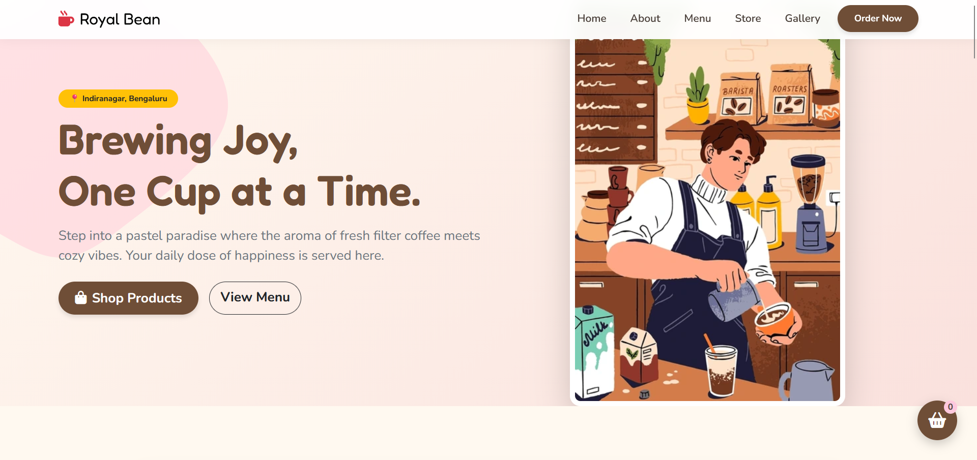 Cafe Sample Website