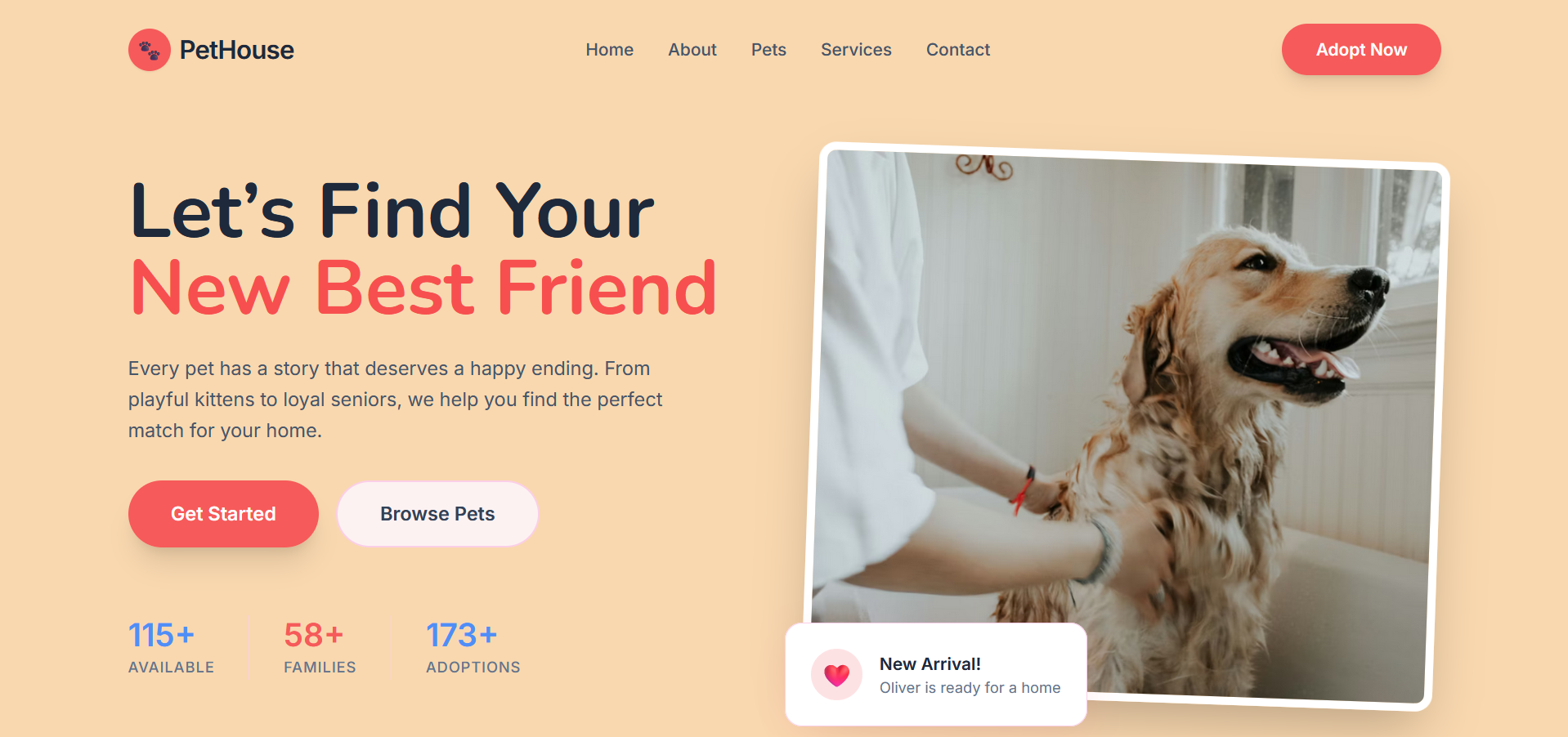 Petcare Sample Website