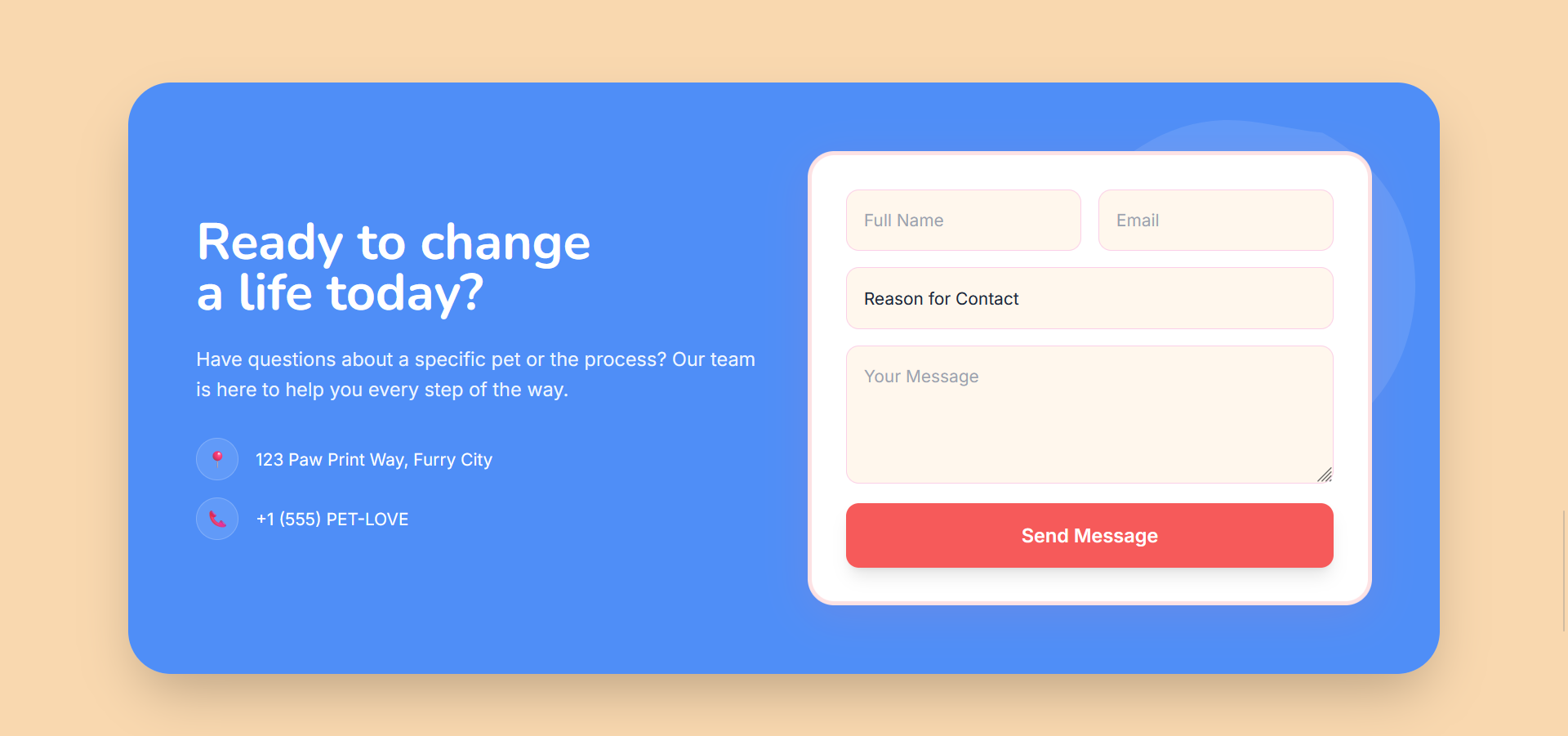 Petcare Sample Website
